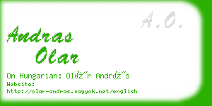andras olar business card